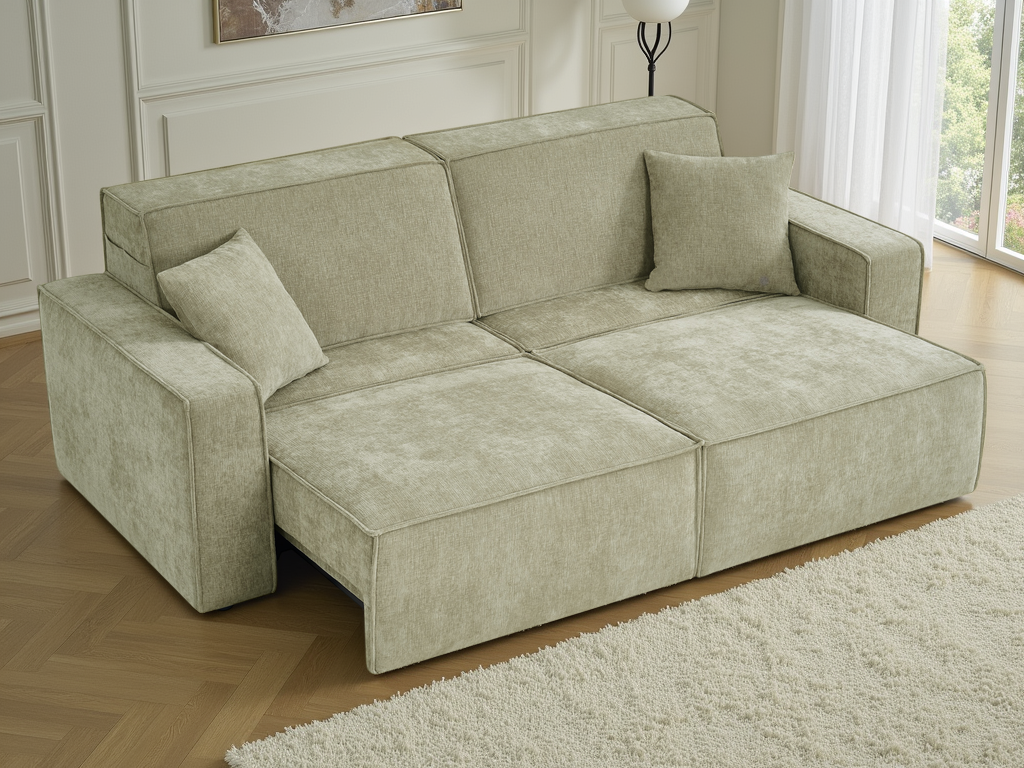 Houston Electric Sofabed Green 3 Seater
