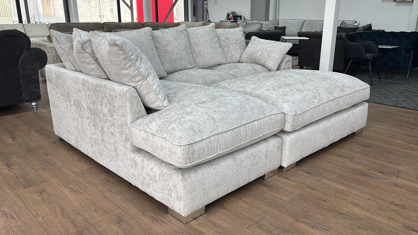 Chiswick Sofa Silver Footstool