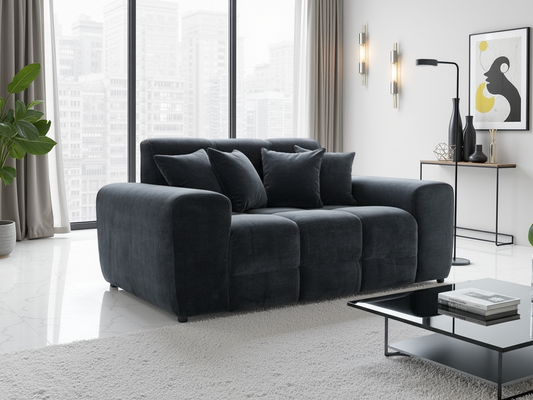 Jacob Sofa Black 2 Seater