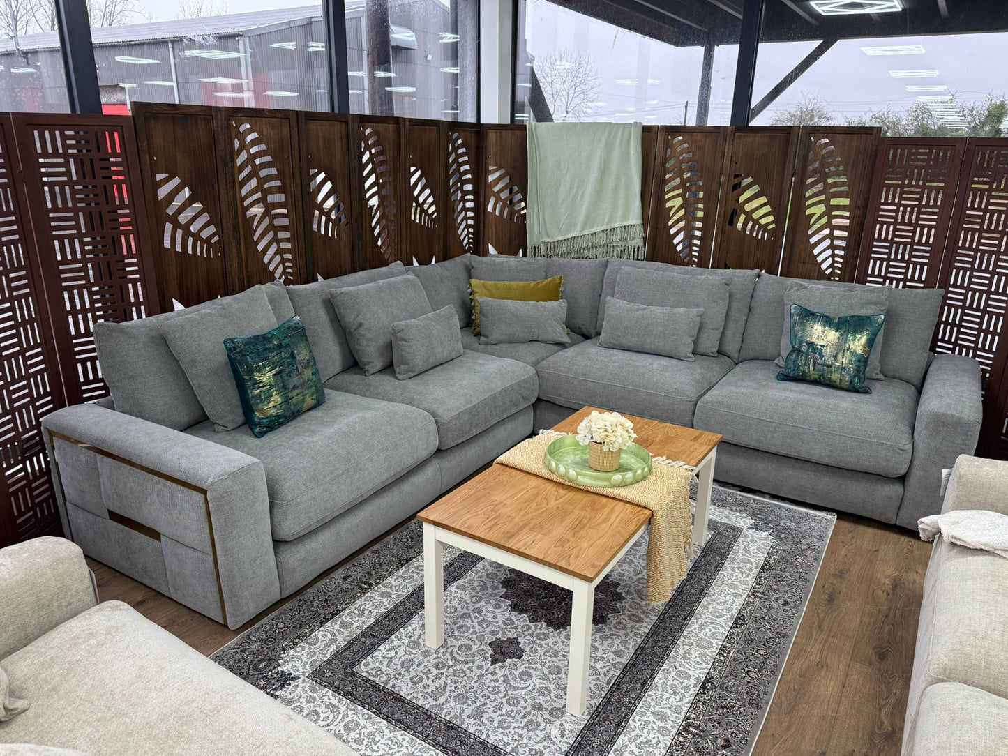 Jupiter Sofa Grey Large Corner