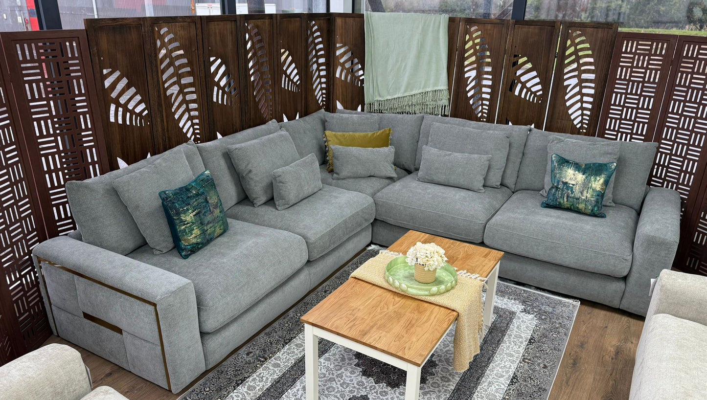 Jupiter Sofa Grey Large Corner