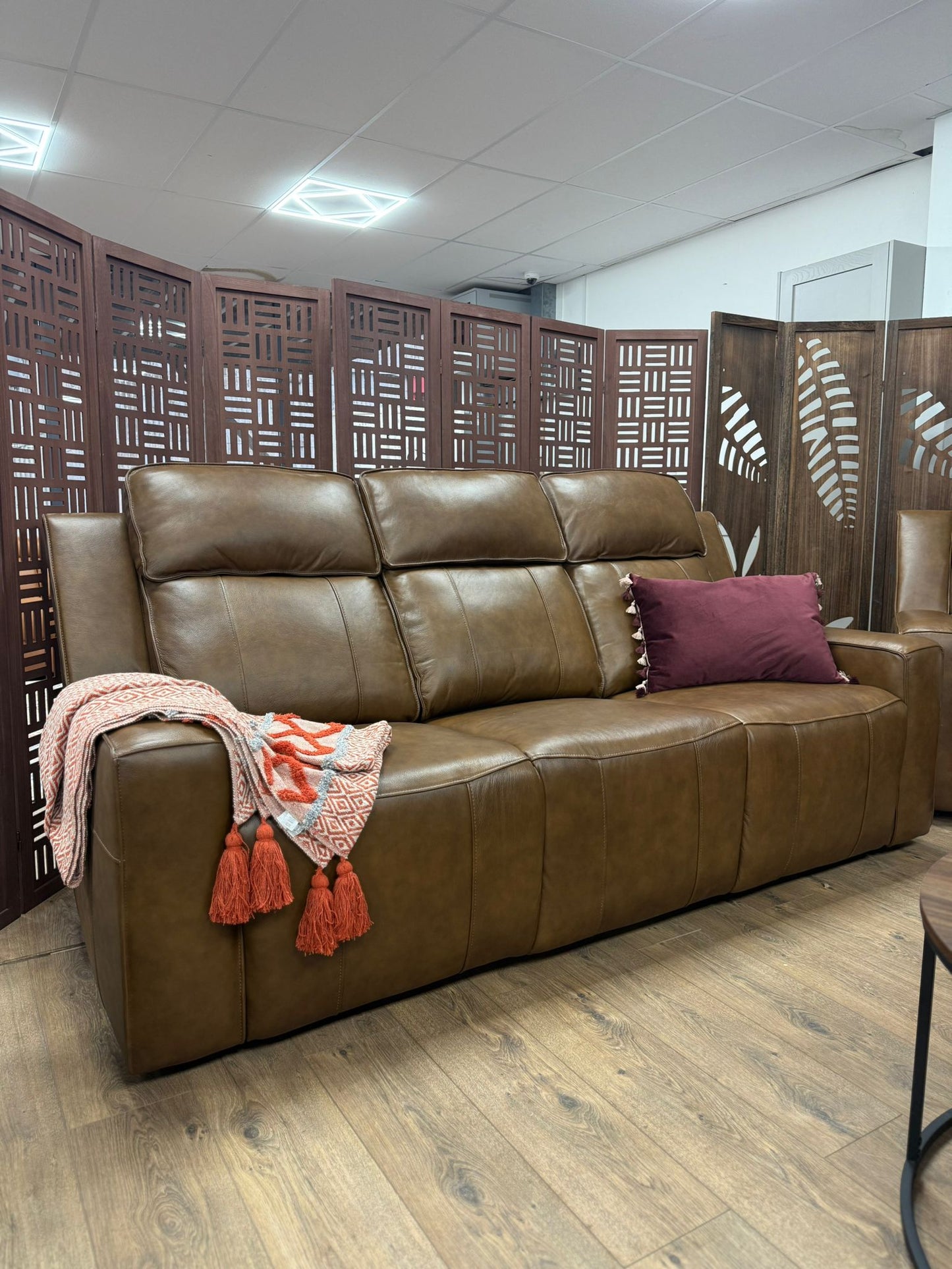 Barcelona Electric Recliner Sofa Brown 3+2 Set