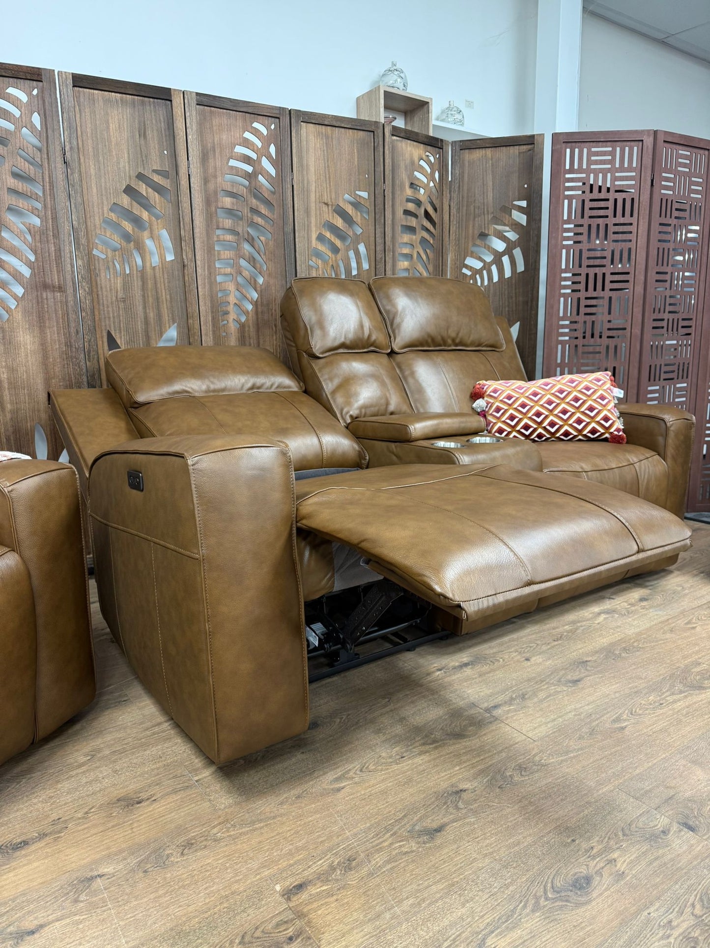 Barcelona Electric Recliner Sofa Brown 3+2 Set