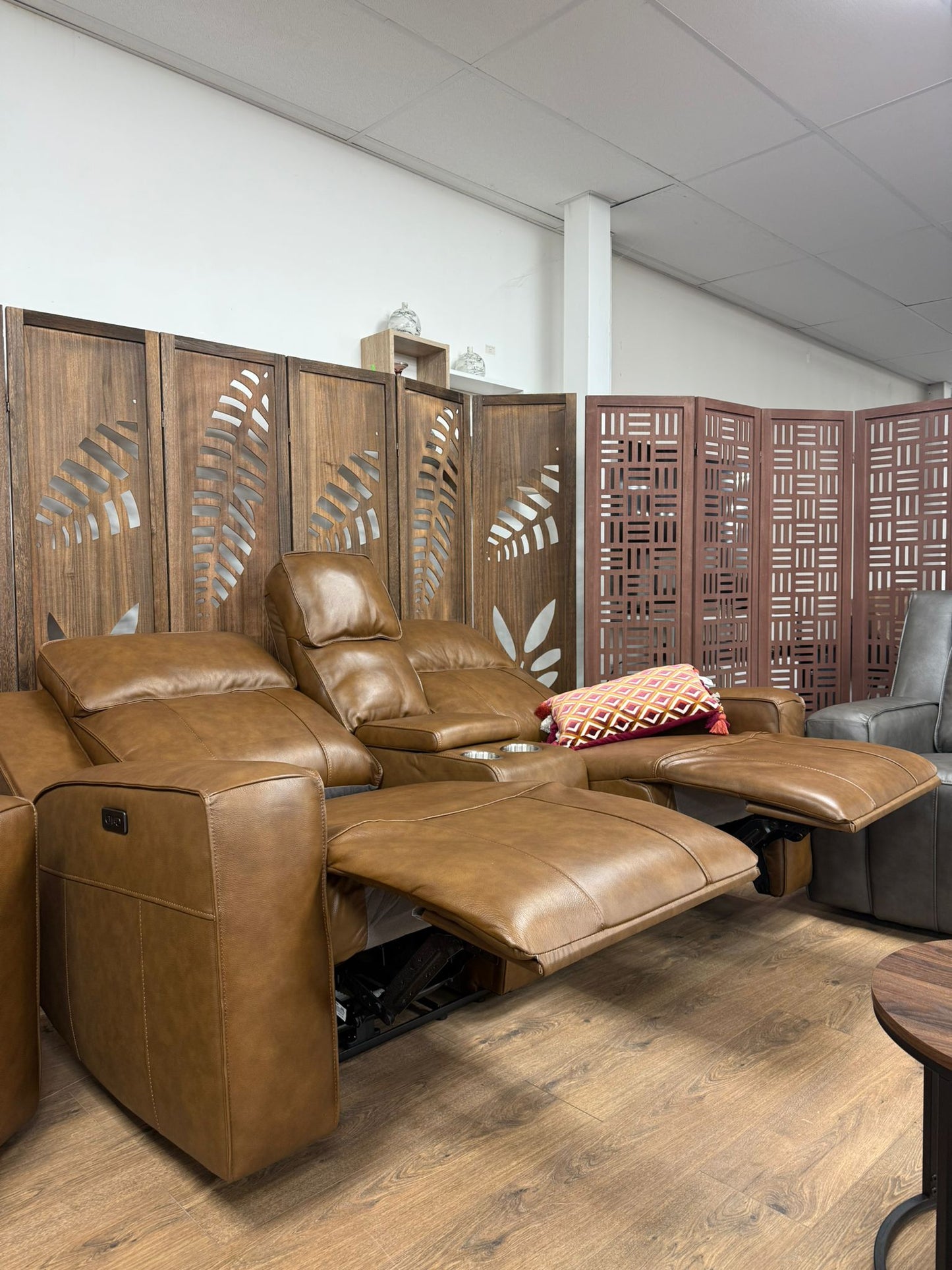 Barcelona Electric Recliner Sofa Brown 3+2 Set