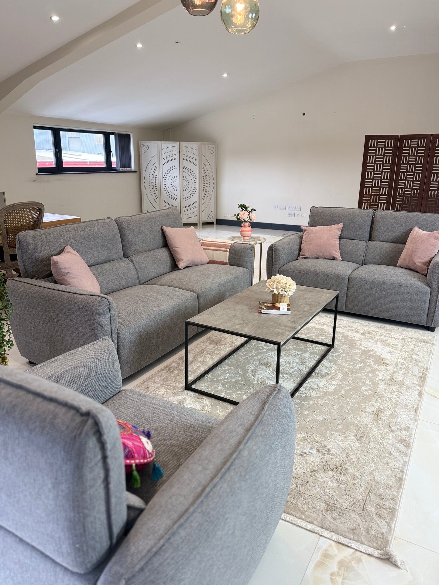 Ascot Sofa Grey 3+2 Set