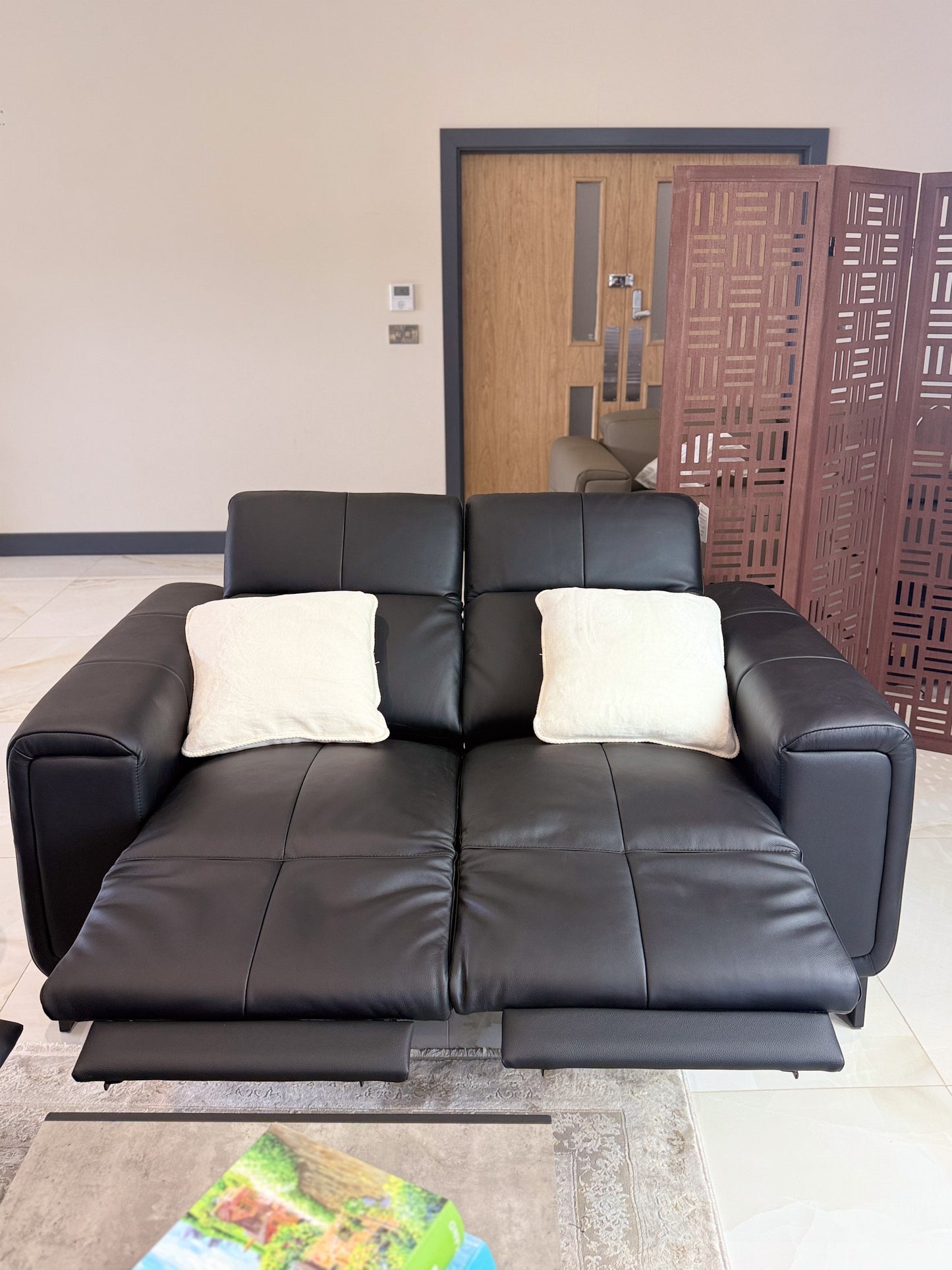 Richmond Electric Recliner Sofa Black 3+2 Set