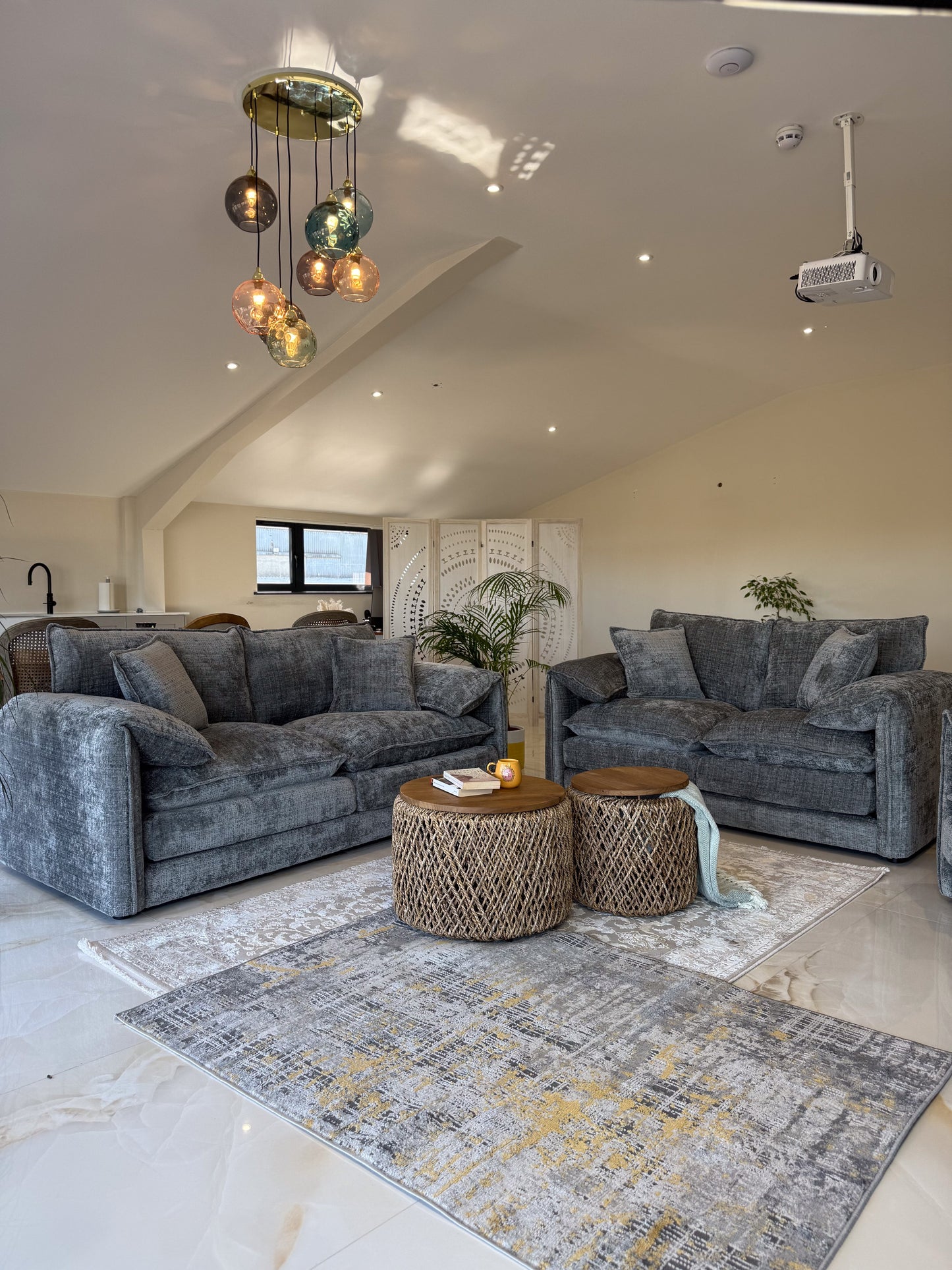 Solaya Sofa Grey 3+2 Set