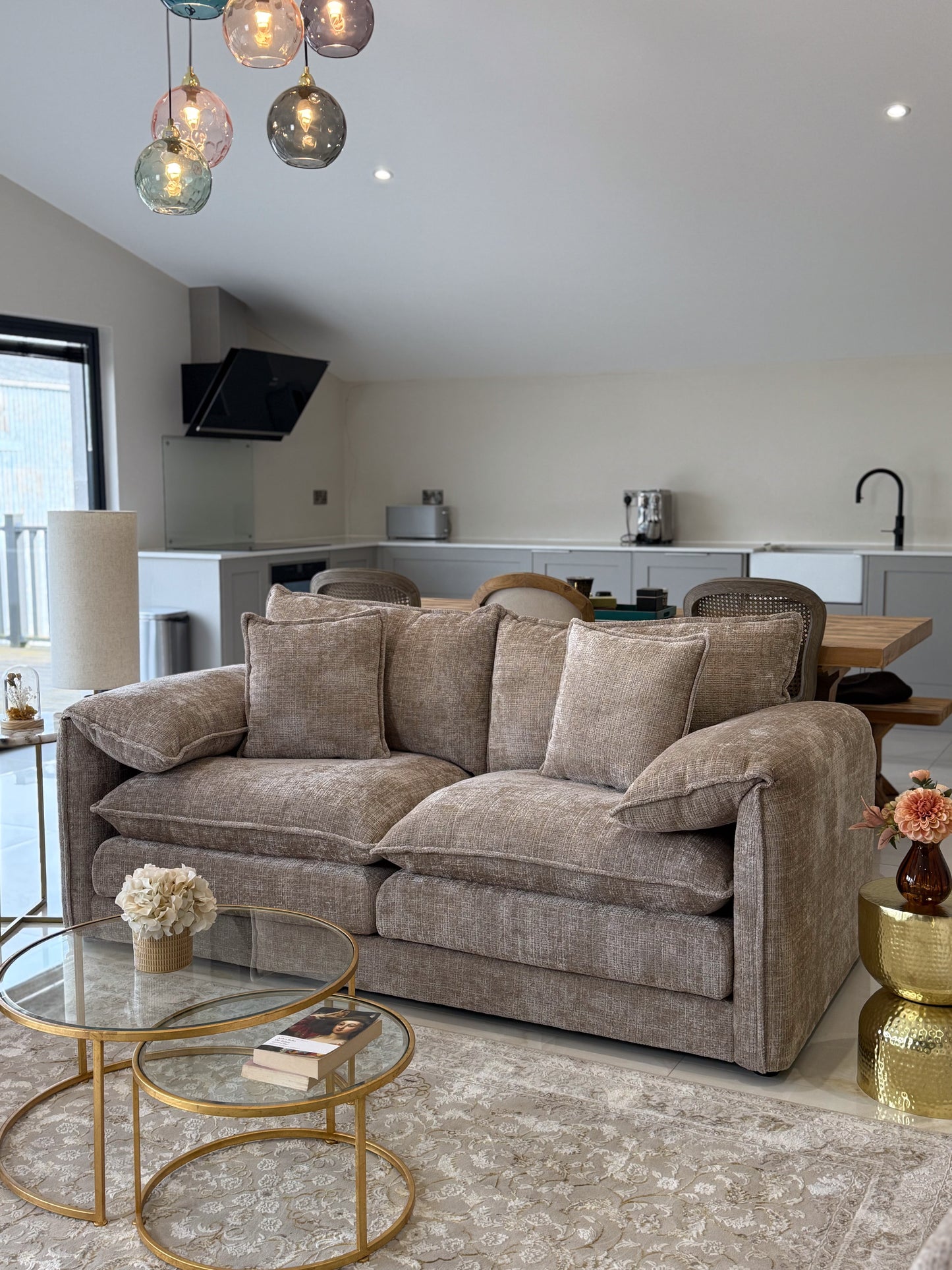 Solaya Sofa Beige 3 Seater