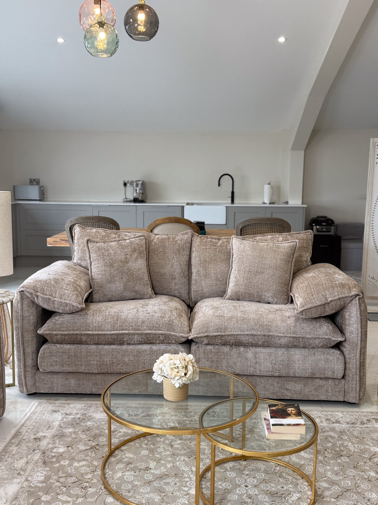 Solaya Sofa Beige 3 Seater