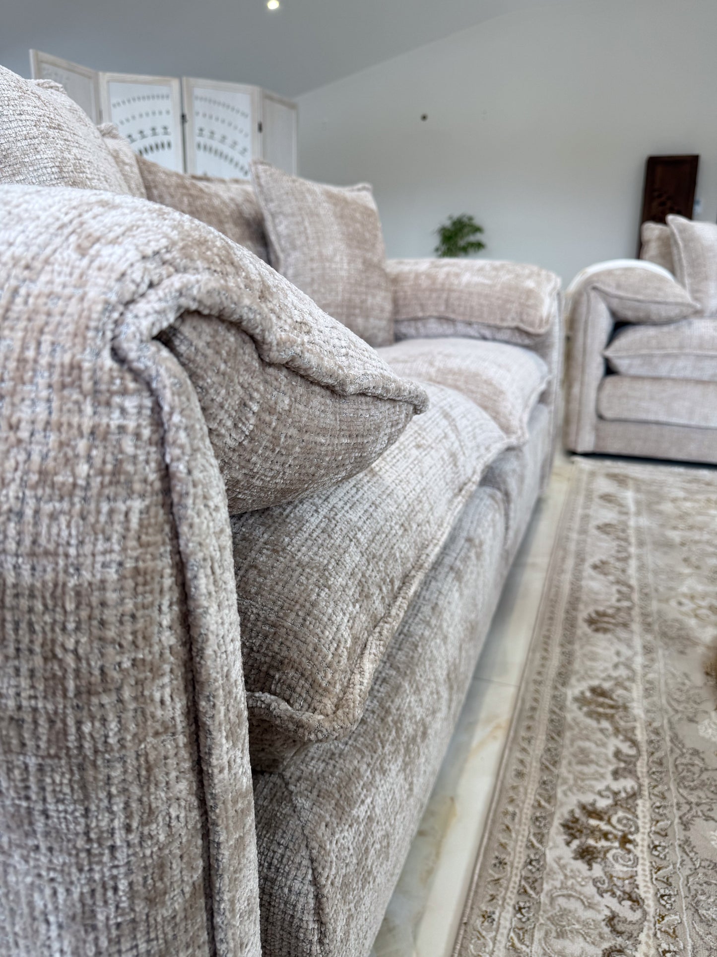 Solaya Sofa Beige 3 Seater