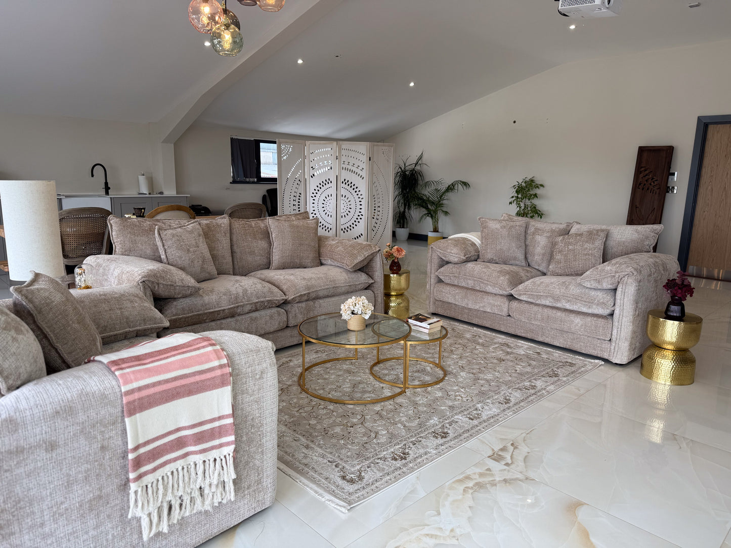 Solaya Sofa Beige 3+2 Set