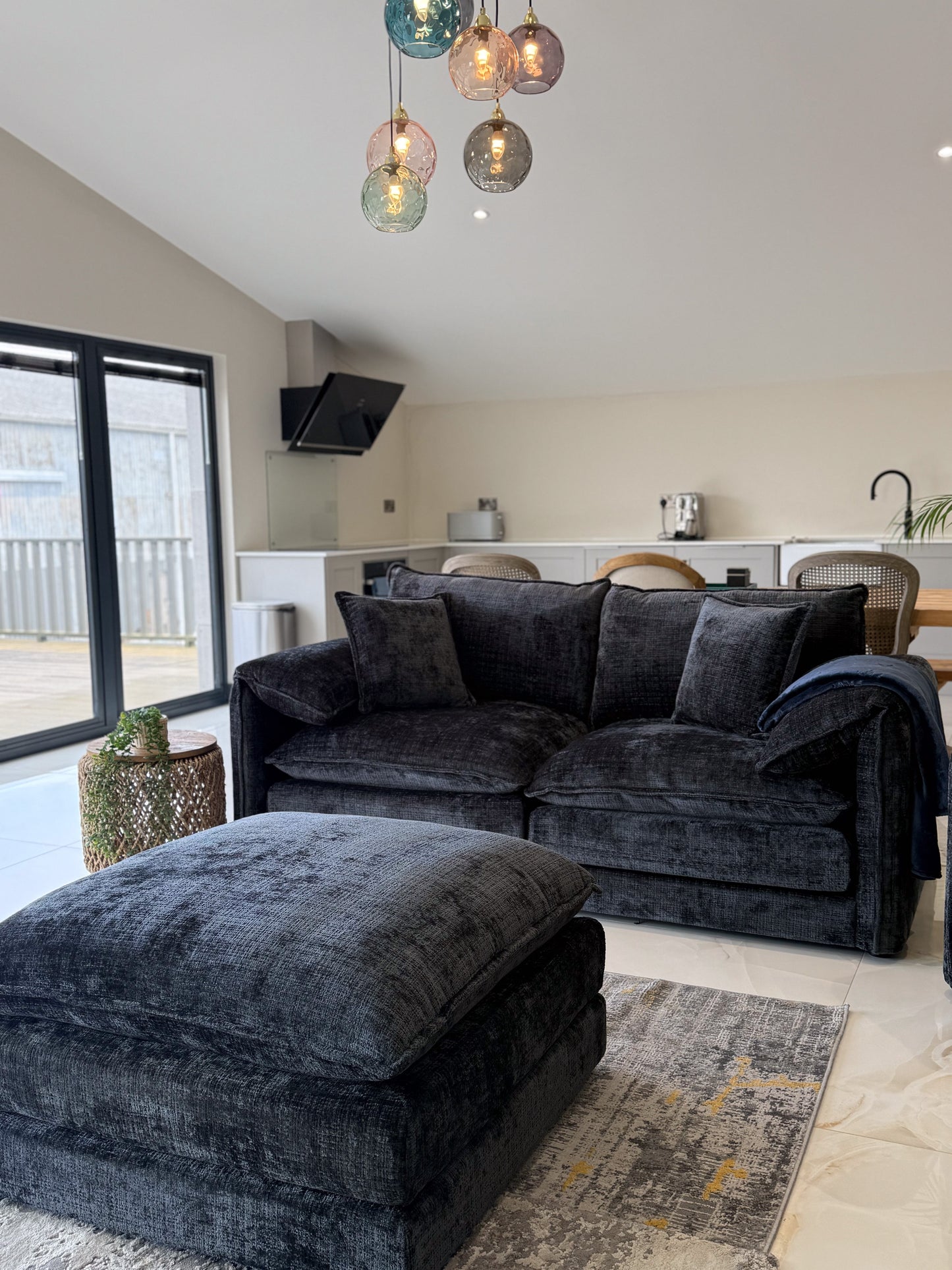 Solaya Sofa Black 3 Seater