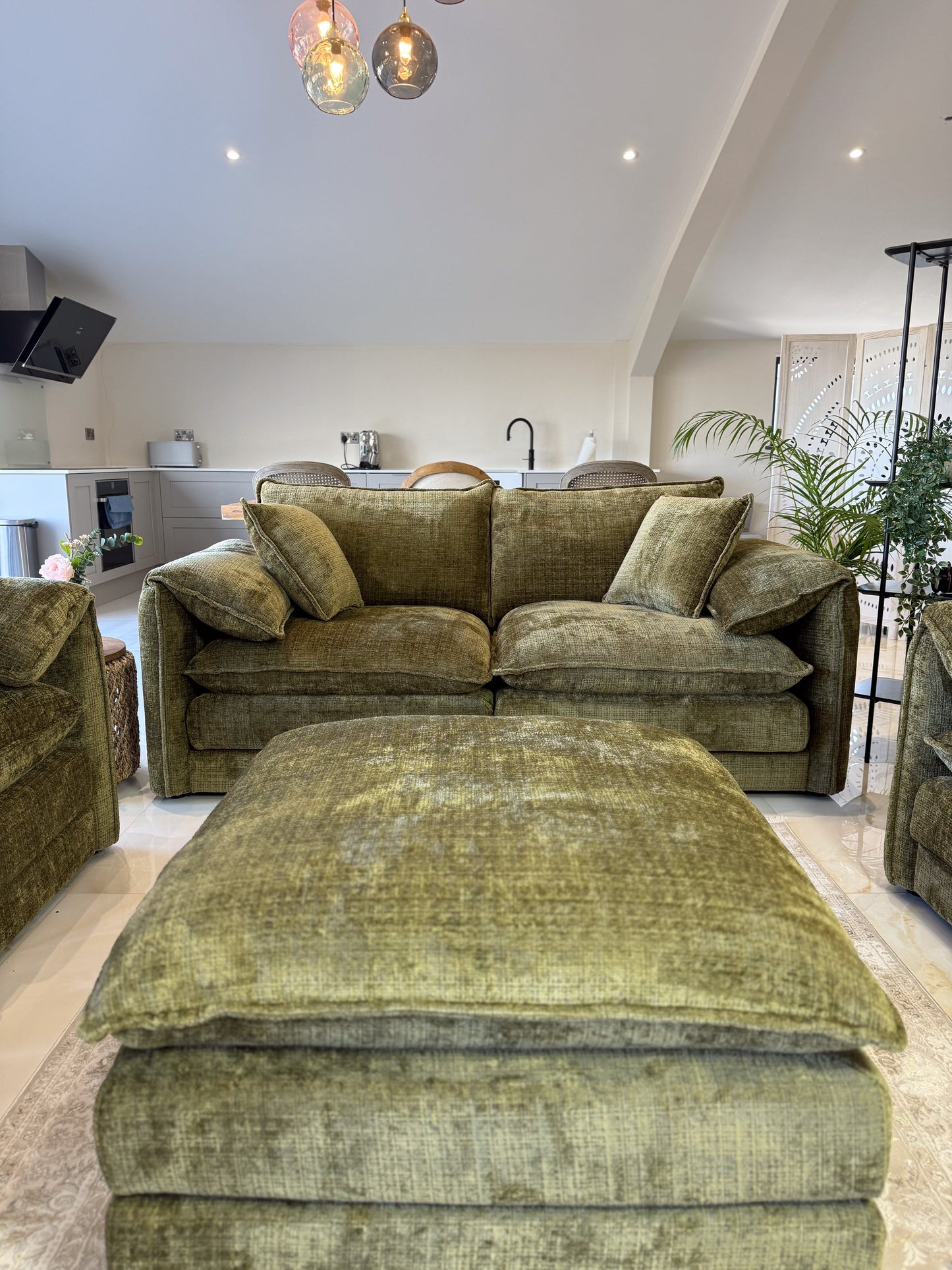 Solaya Sofa Green 3 Seater