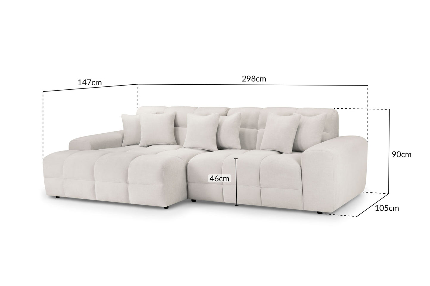 Jacob Sofa Beige Left Hand Facing Corner