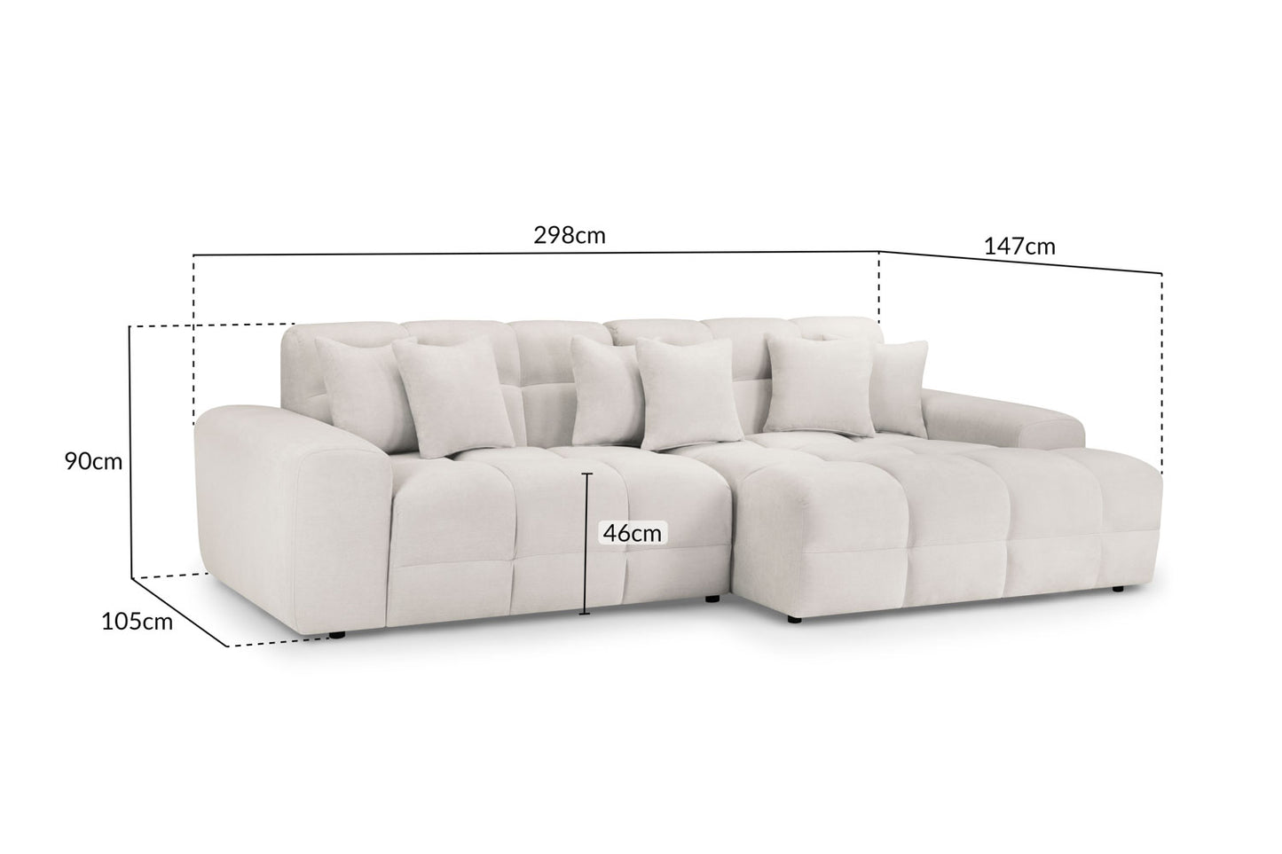 Jacob Sofa Beige Right Hand Facing Corner