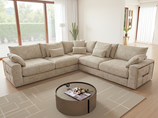 Jupiter Sofa Beige Large Corner