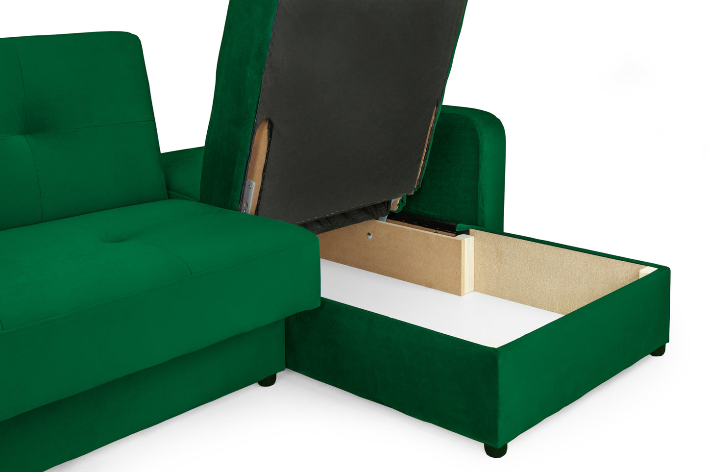 Kair Sofabed Plush Green Universal Corner