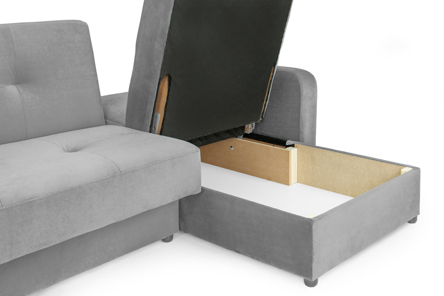 Kair Sofabed Plush Grey Universal Corner