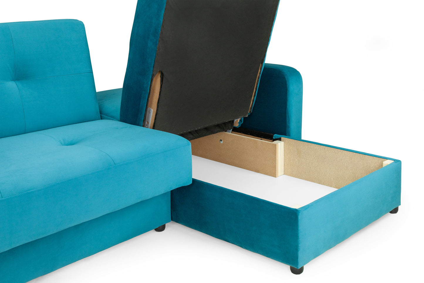 Kair Sofabed Plush Teal Universal Corner