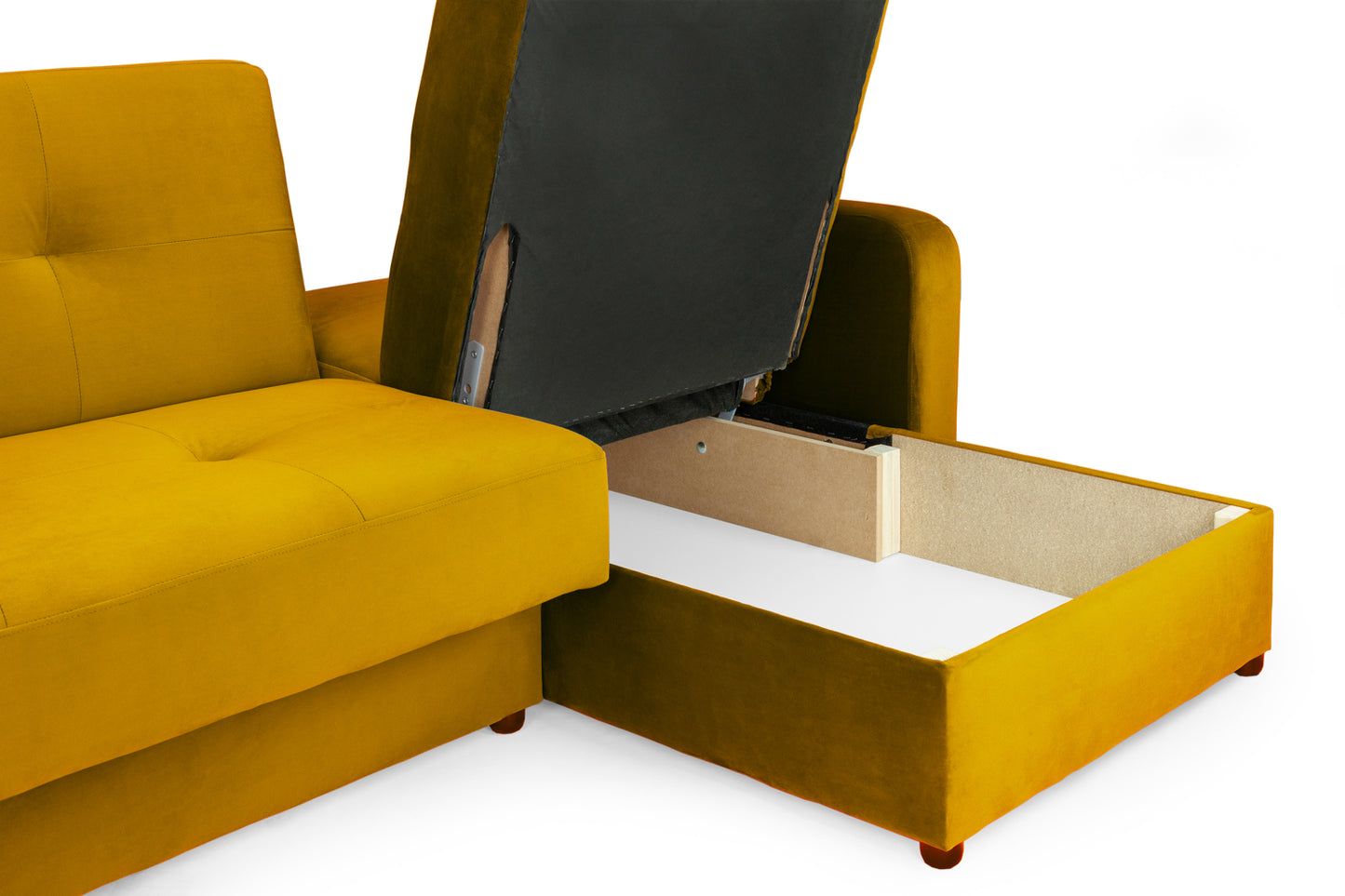 Kair Sofabed Plush yellow Universal Corner