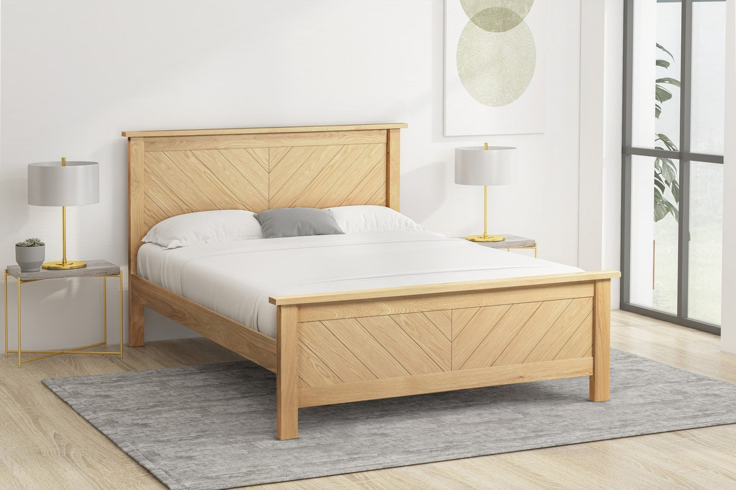 Kenji Bed Frame Double Oak