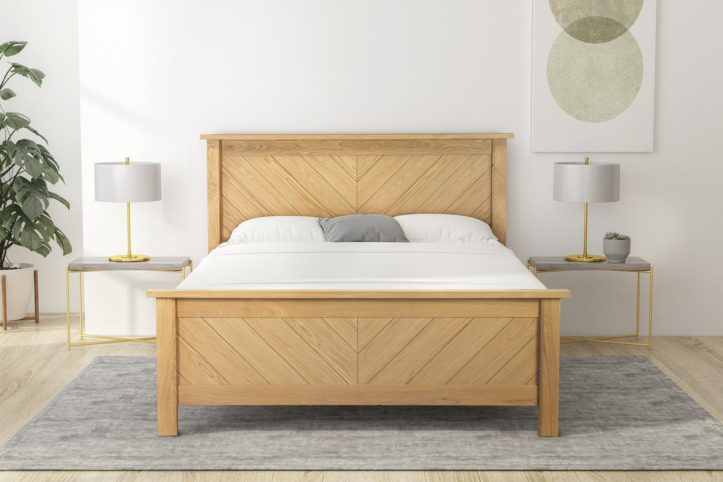 Kenji Bed Frame King Oak