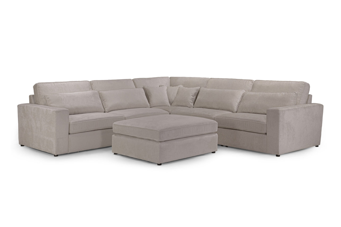 Kiana Sofa Mocha Modular Corner with Footstool