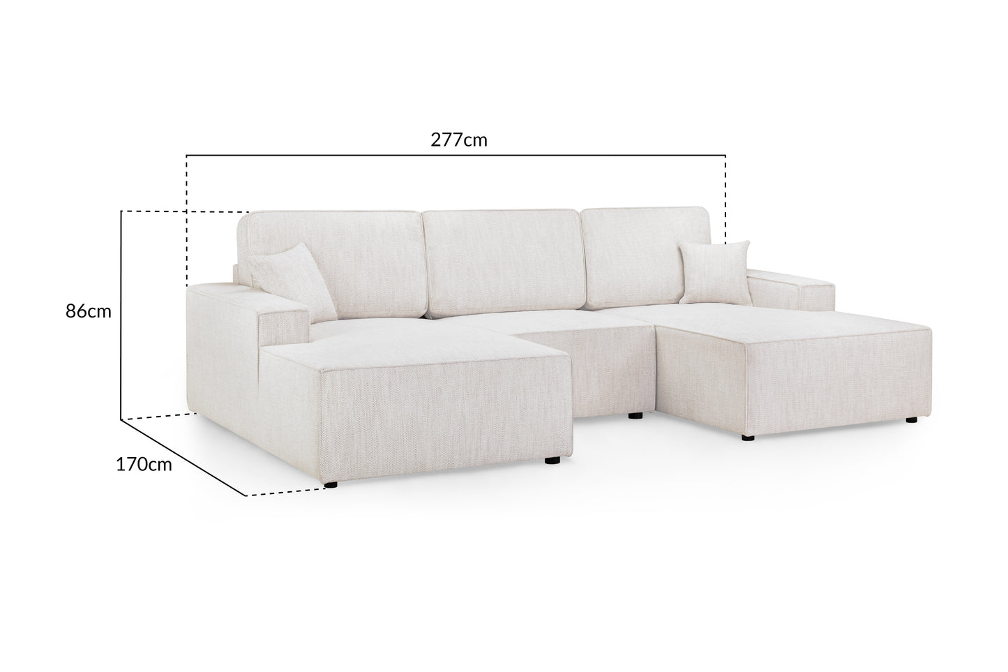 Leo Sofa Beige U Shape Corner