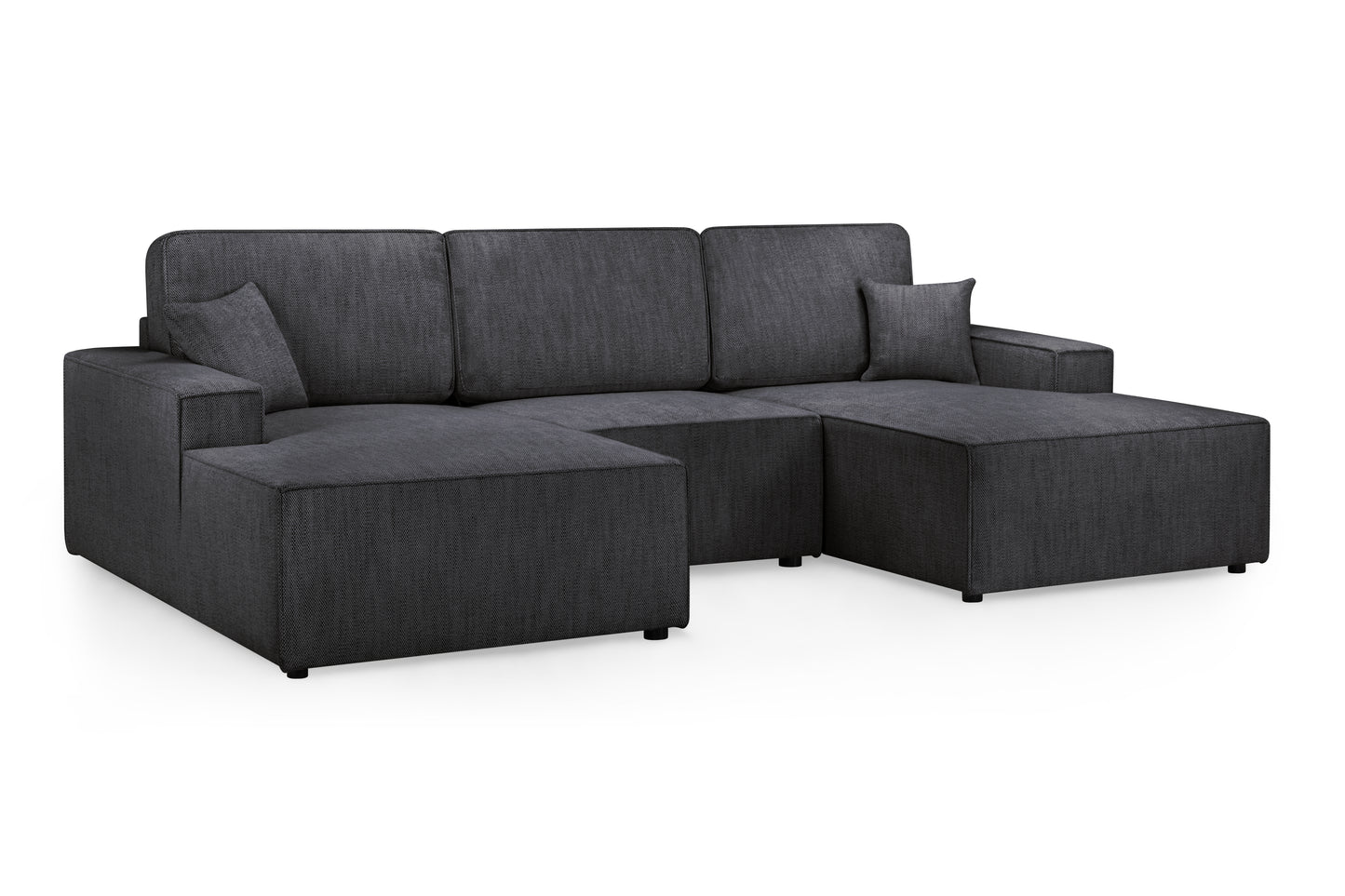 Leo Sofa Black U Shape Corner