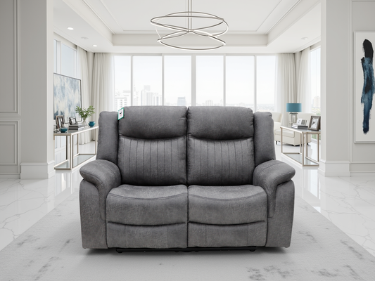 Leon Electric Recliner Sofa Grey 2 Seater