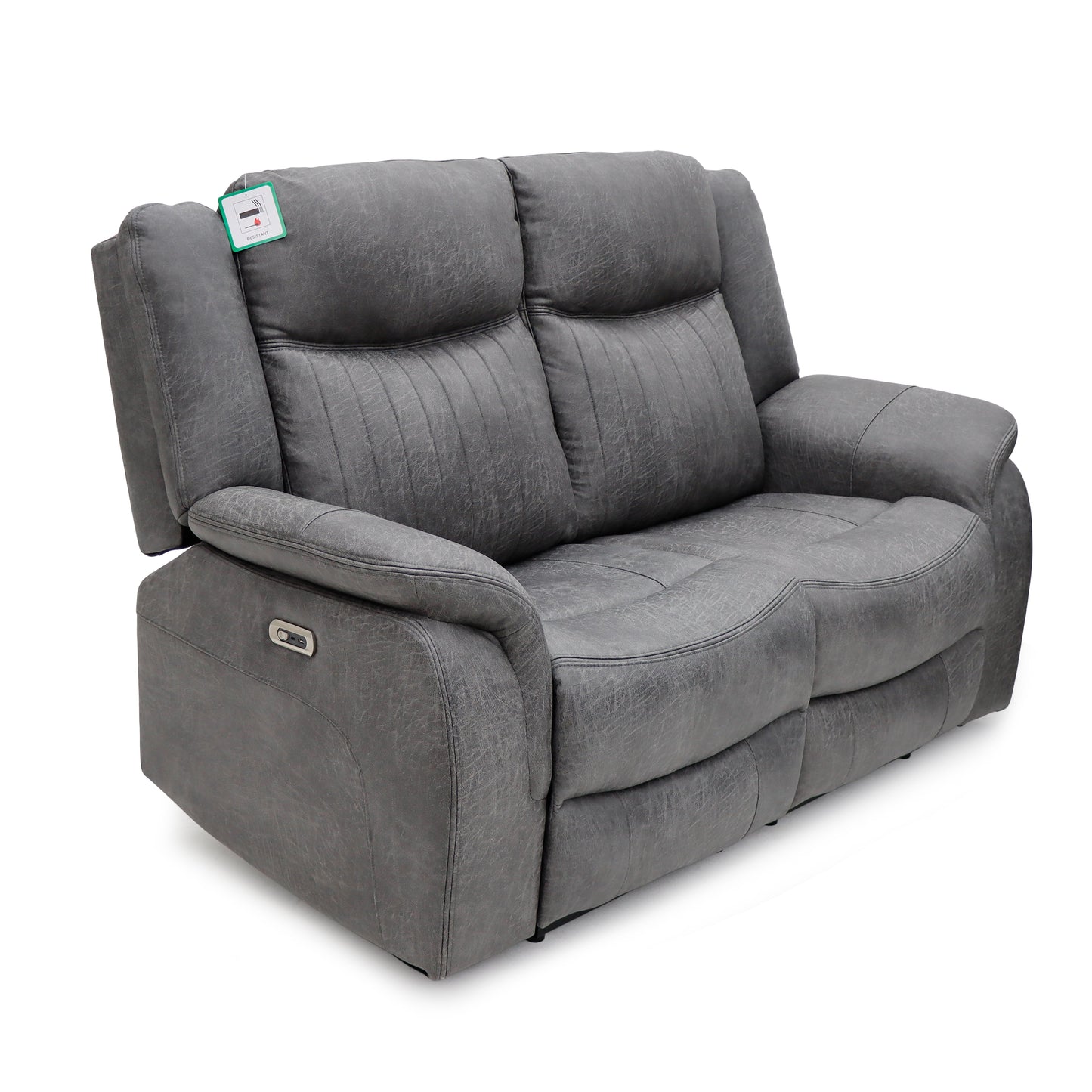 Leon Electric Recliner Sofa Grey 2 Seater