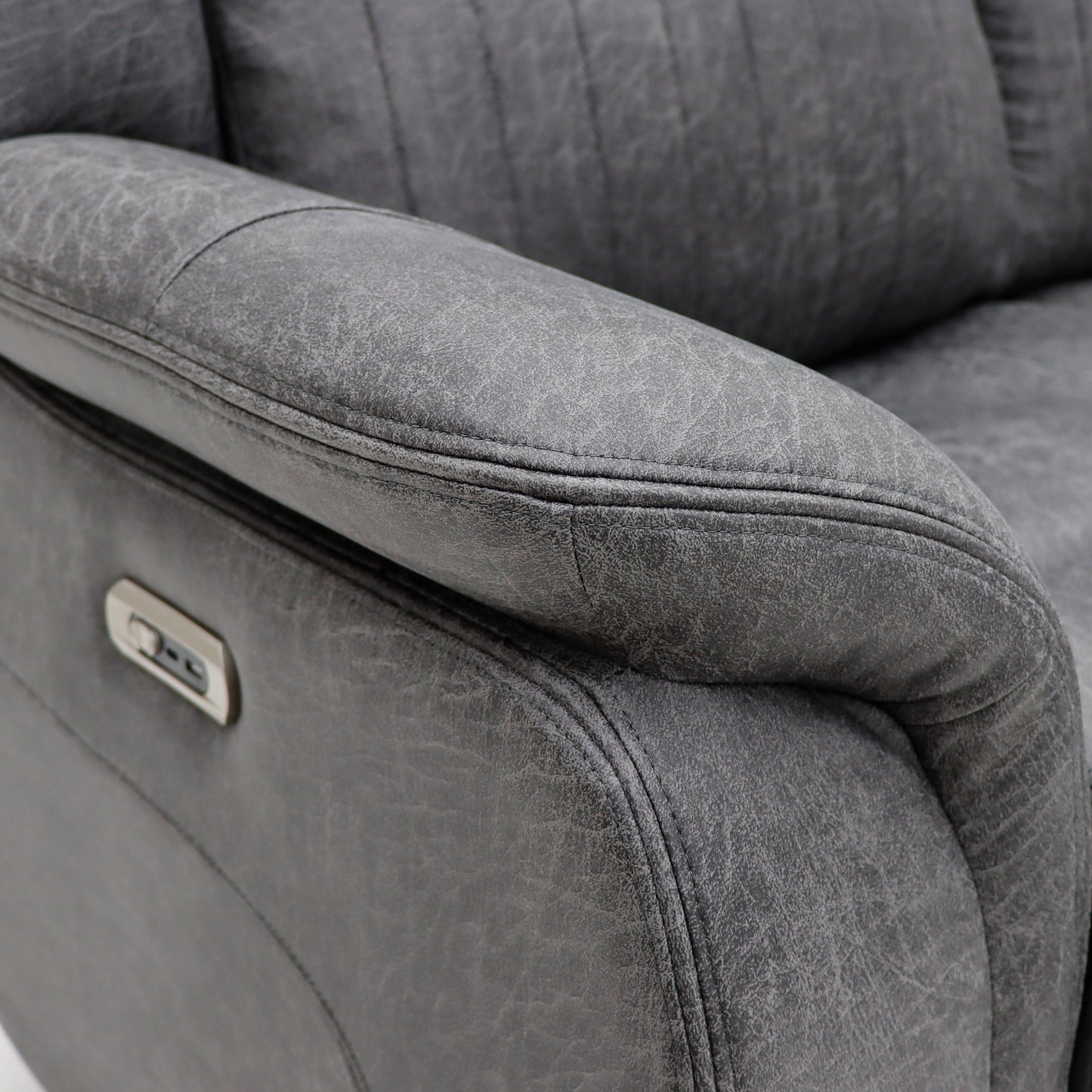 Leon Electric Recliner Sofa Grey 2 Seater