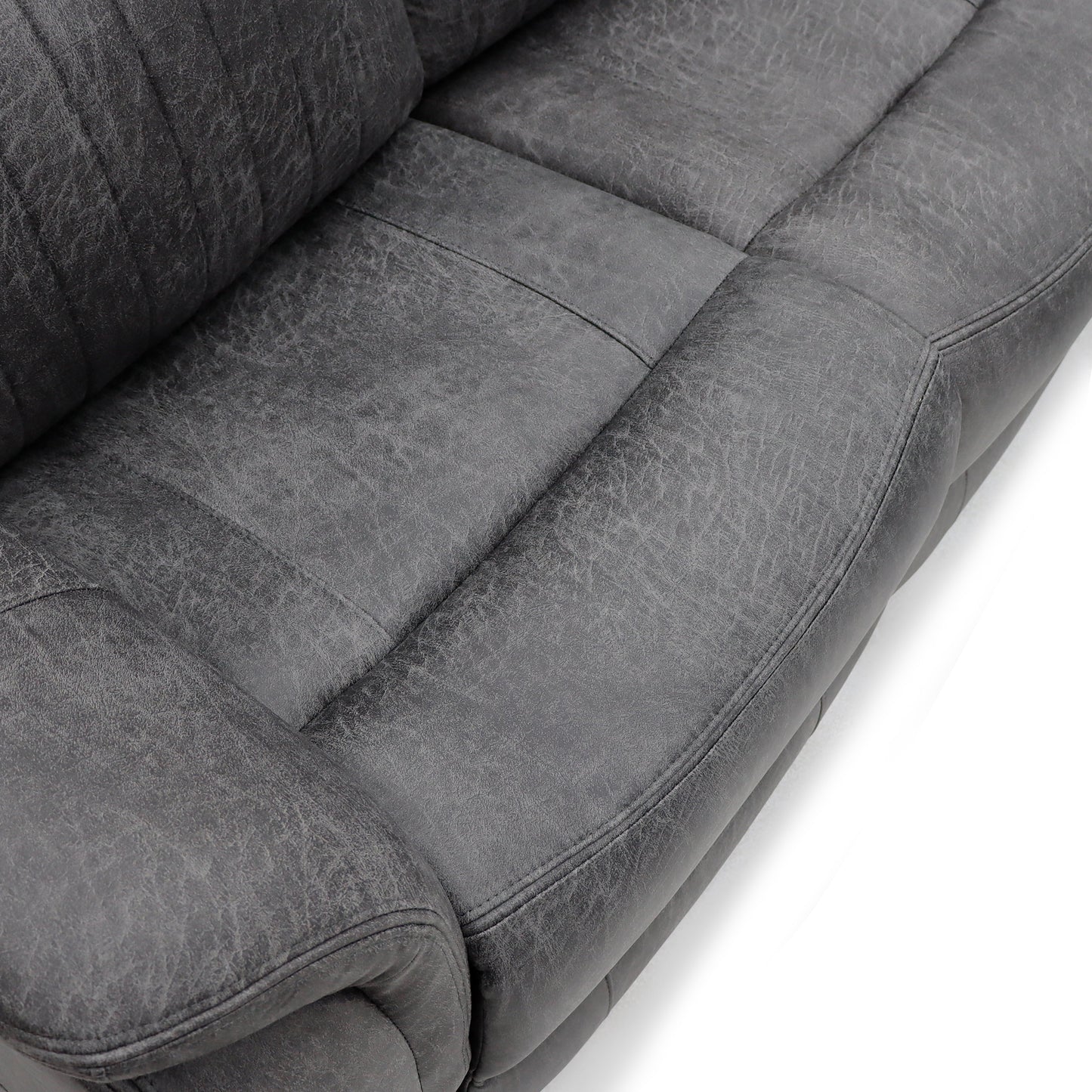 Leon Electric Recliner Sofa Grey 3 Seater