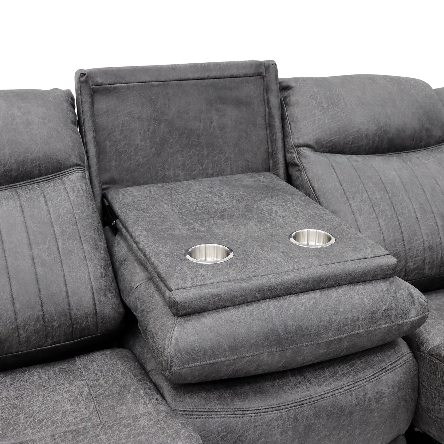 Leon Electric Recliner Sofa Grey 3 Seater