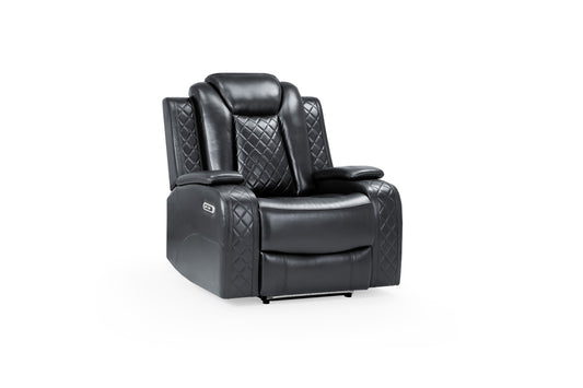 London Recliner Sofa Black Armchair