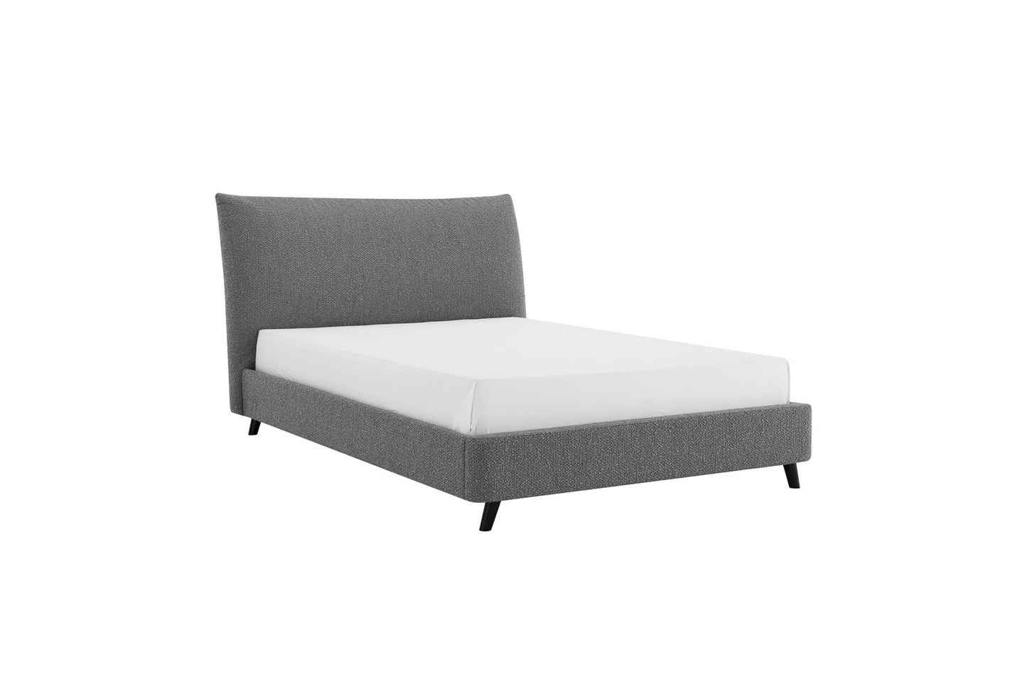 Luna Pillow Bed Frame Double Boucle Grey