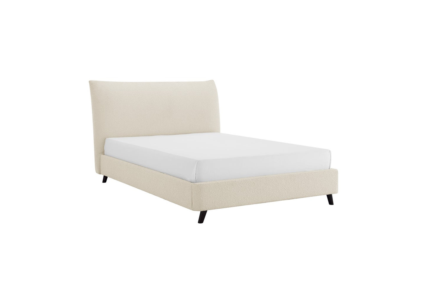 Luna Pillow Bed Frame Double Boucle Ivory