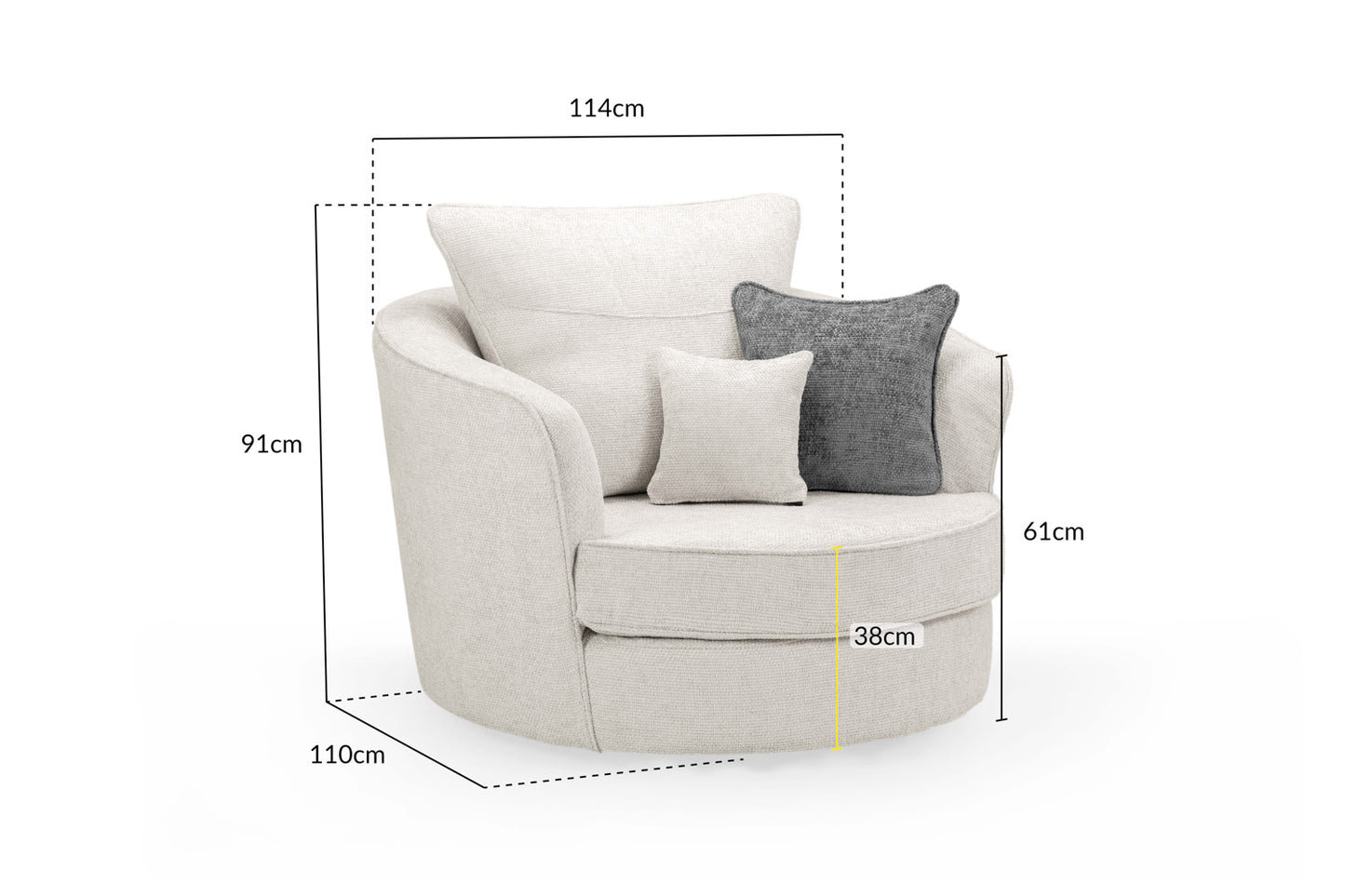 Mary Sofa Cream Swivel Chair