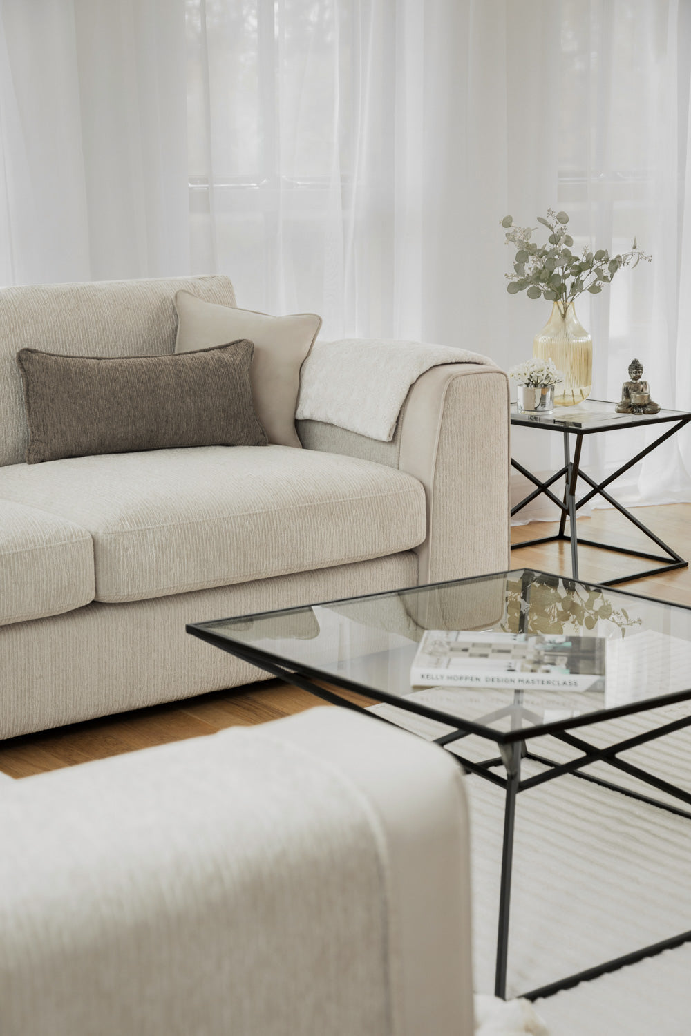 Naples Sofa Beige Large Corner