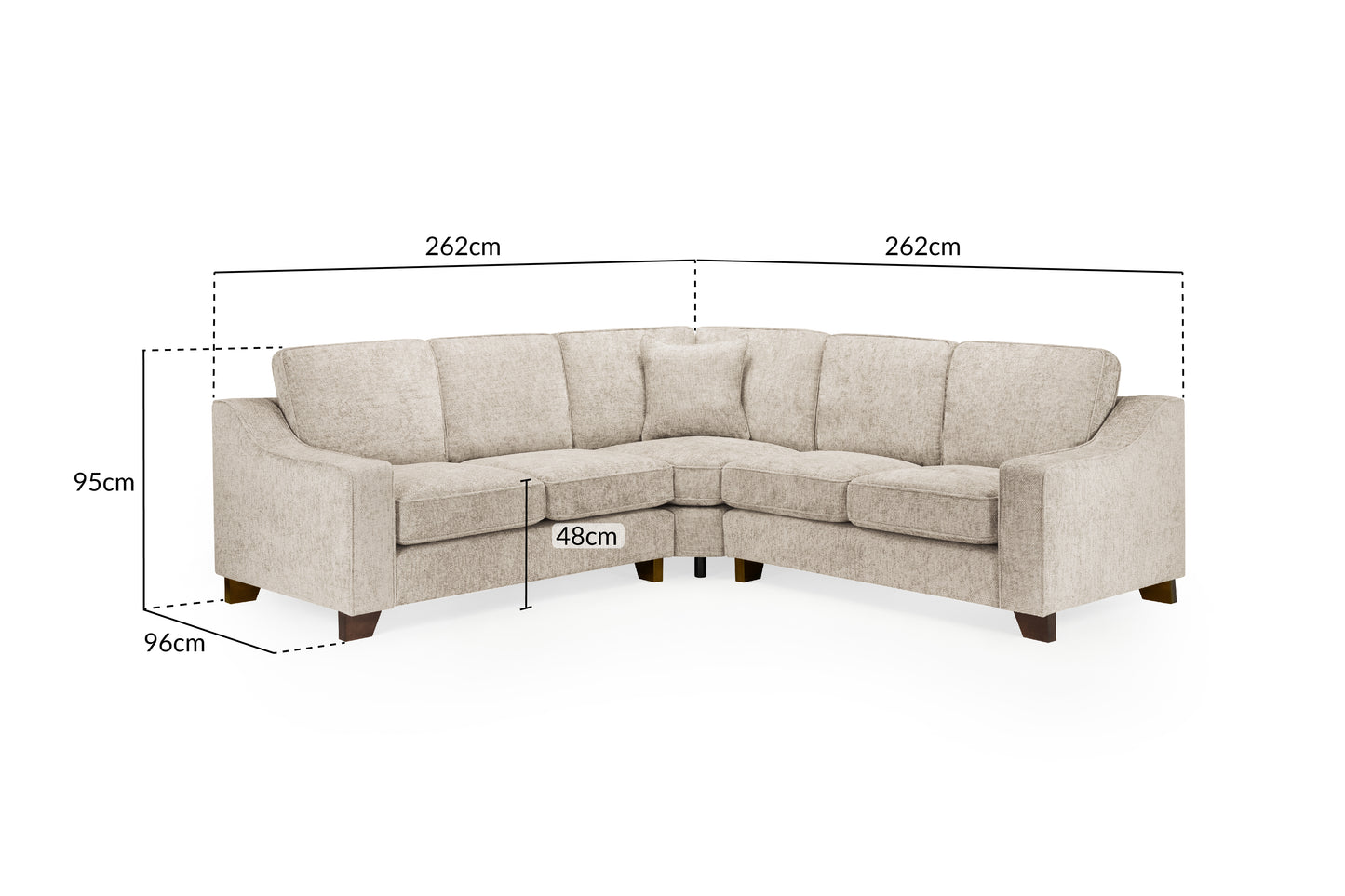 Nebraska Sofa Stone Large Corner