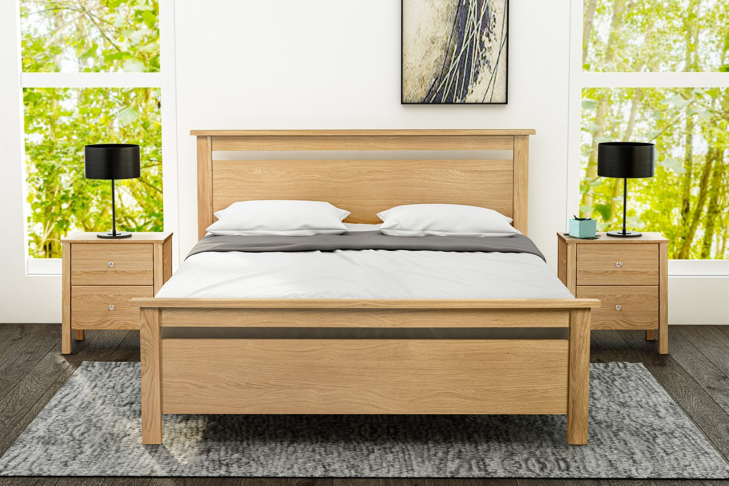 Nero Bed Frame Double Oak