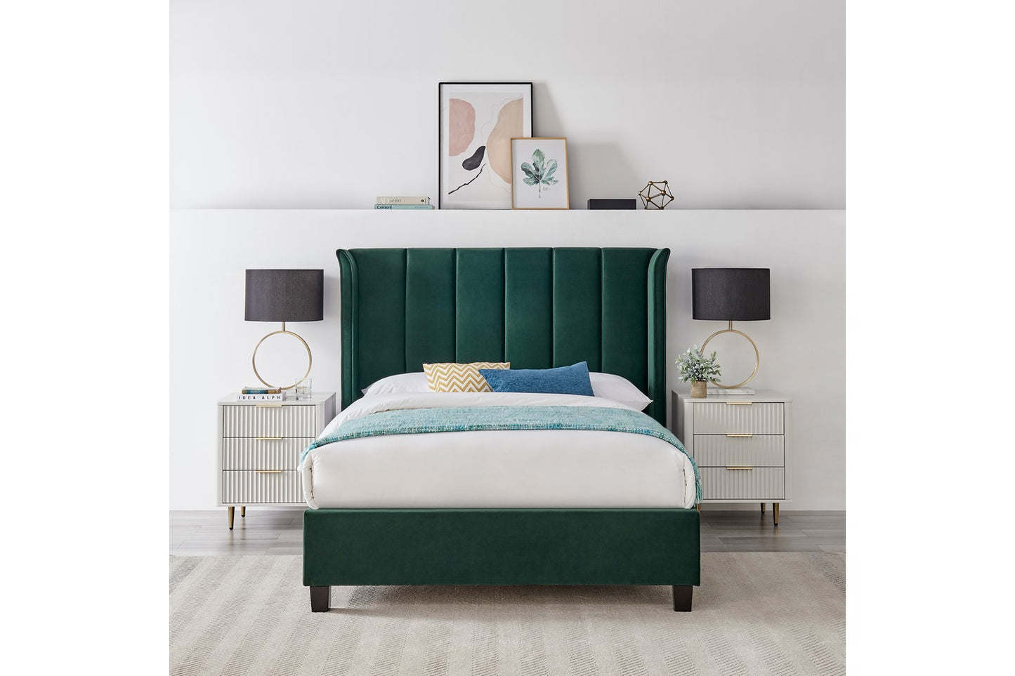 Polaris Bed Frame Double Green