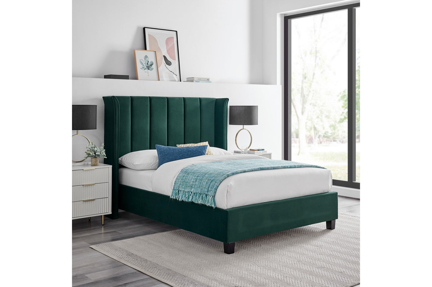 Polaris Bed Frame Double Green