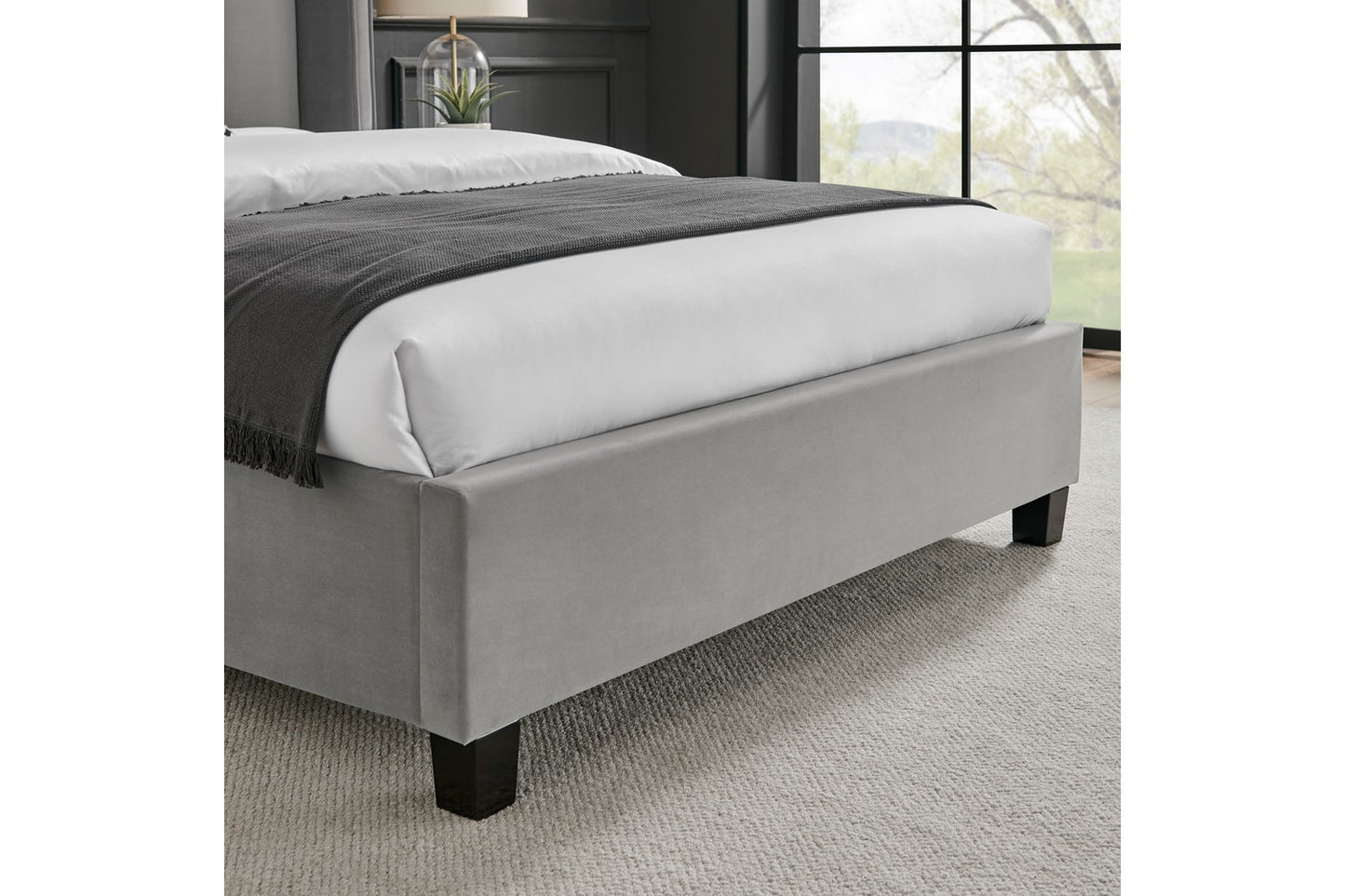 Polaris Bed Frame Double Silver