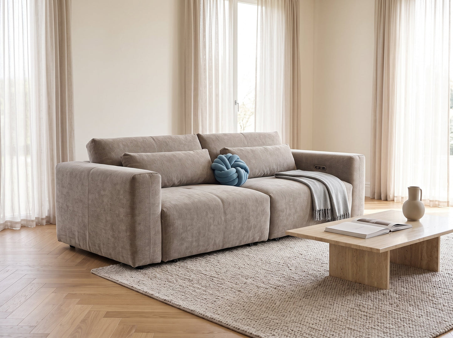 Prescott Electric Sofabed Beige