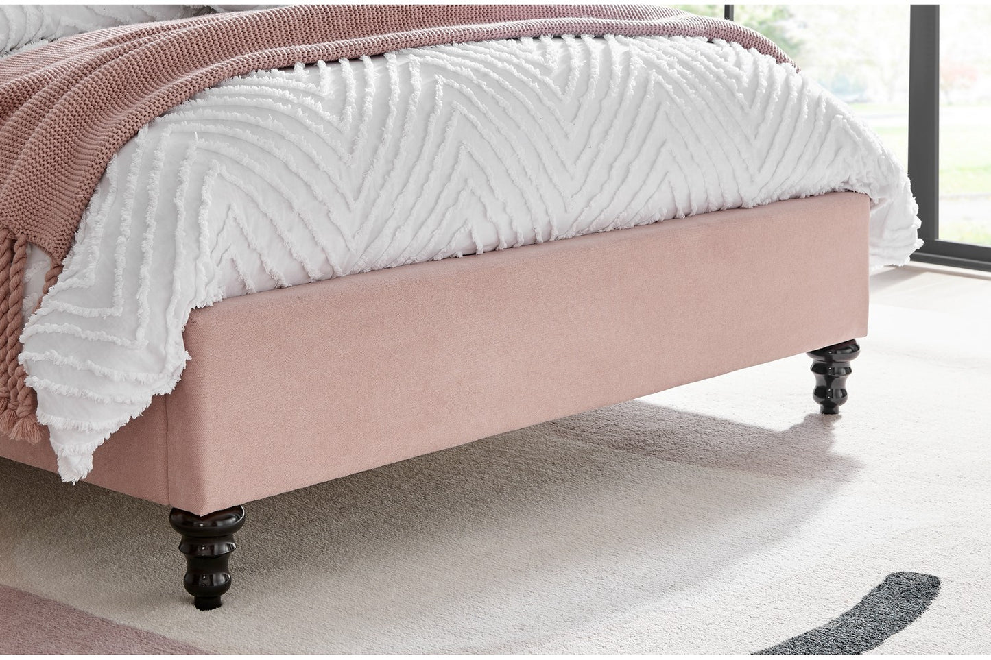 Rosa Bed Frame Double Pink