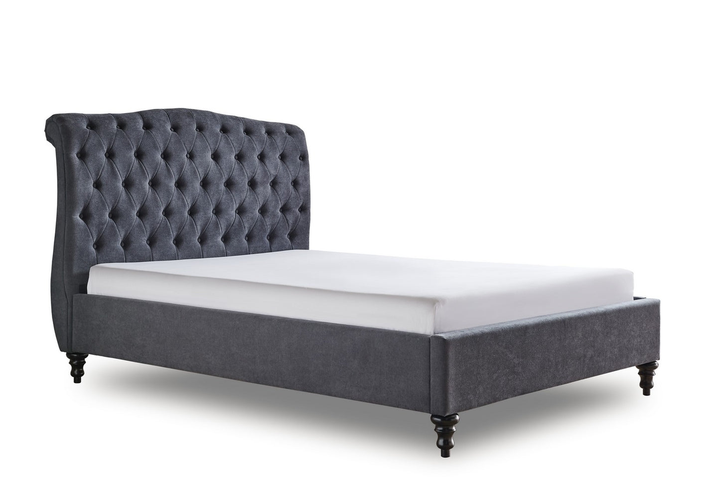 Rosa Bed Frame King Dark Grey