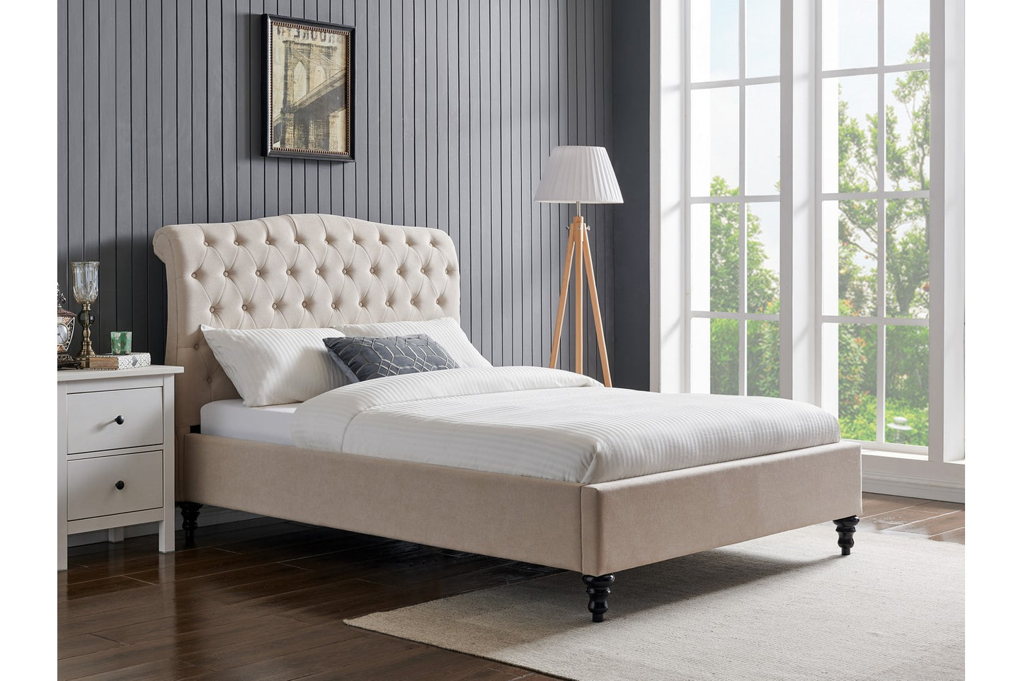 Rosa Bed Frame King Natural