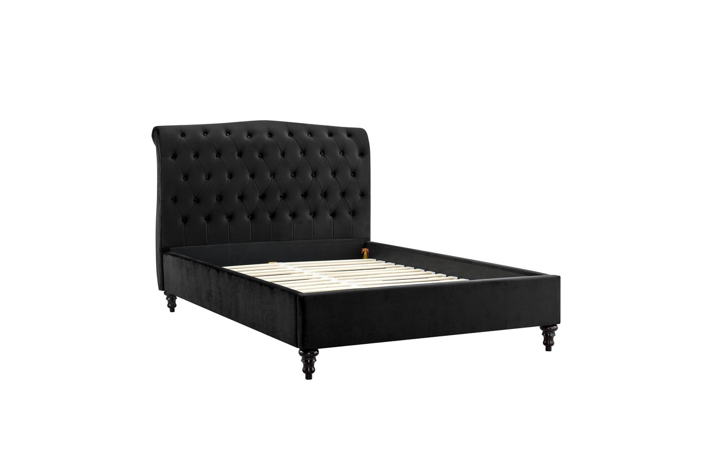 Rosa Bed Frame Single Black Velvet