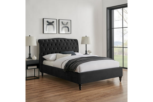 Rosa Bed Frame Super King Black Velvet